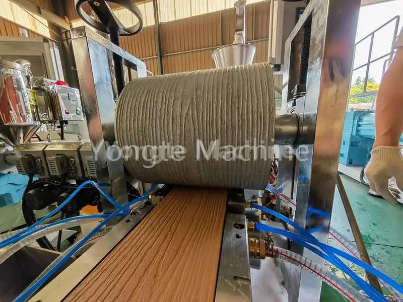 wpc decking online embossing machine